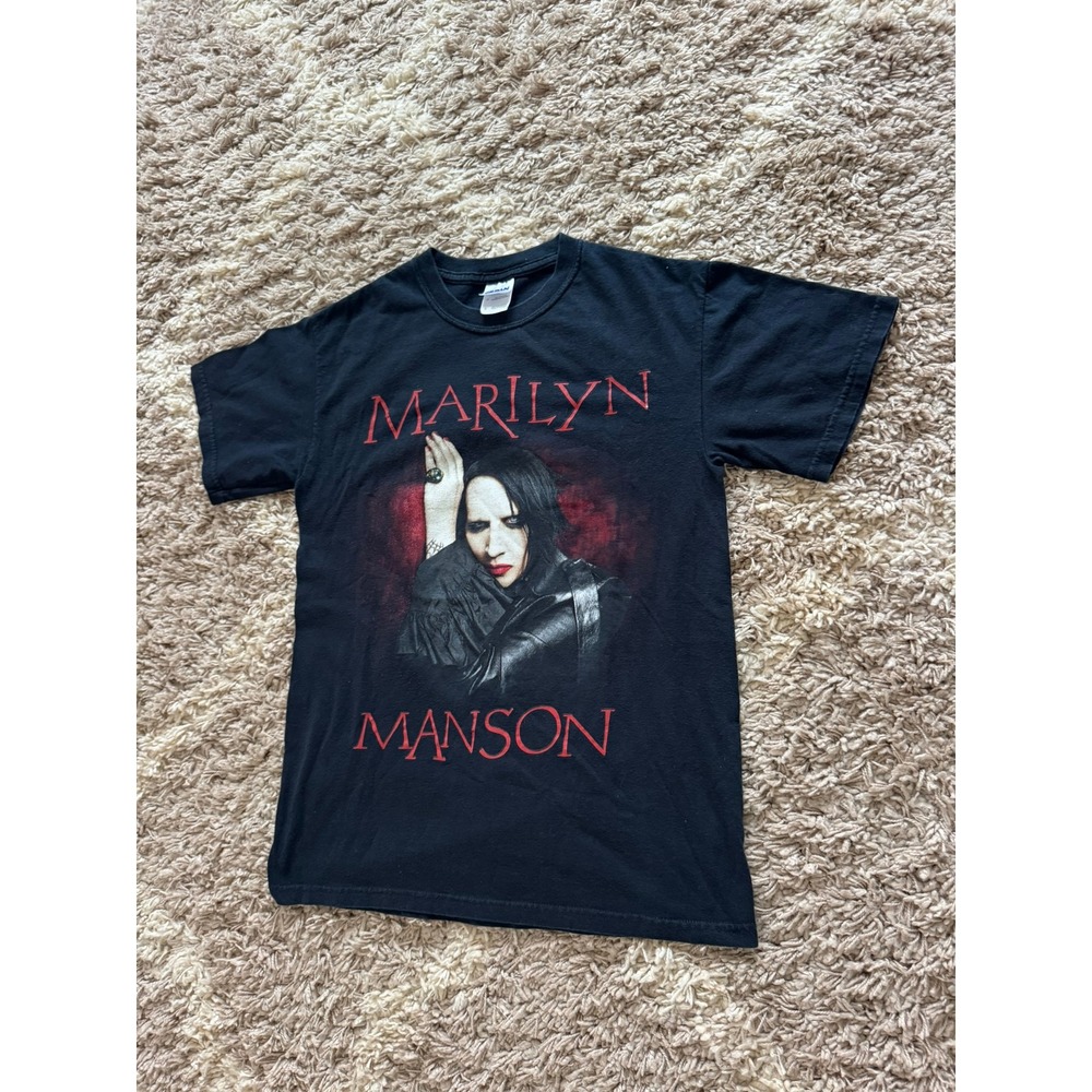 Marilyn Manson North American Tour 2008 T-Shirt Black Small Gildan Heavy Cotton